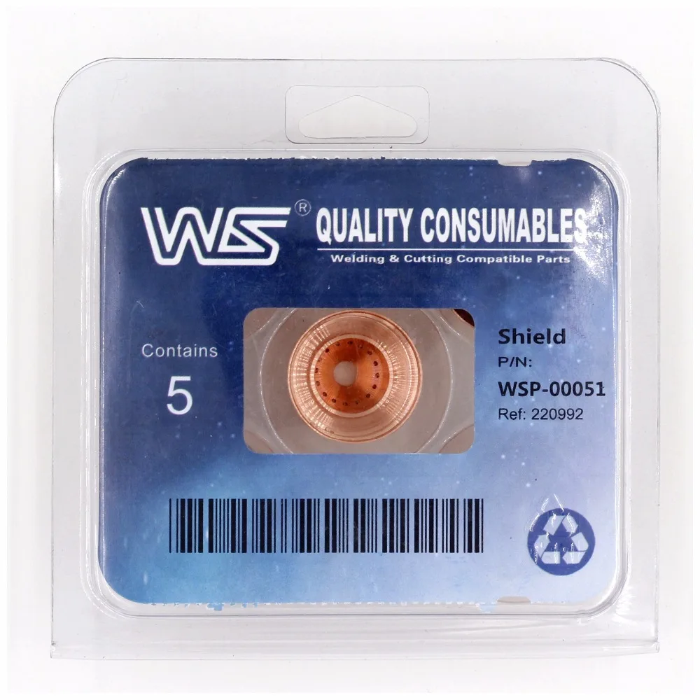 WS 220992 Plasma Cutting Torch Consumables Shield Cup 5pcs