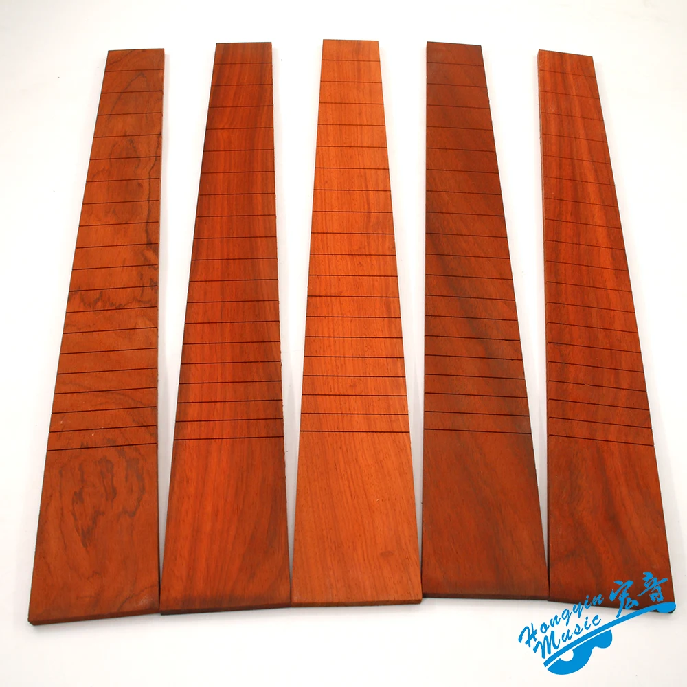 African Padauk Wood Fingerboard For Classical Guitar Standard 650mm Chord Length Semi-finished Fingerboard Pterocarpus Soyauxii