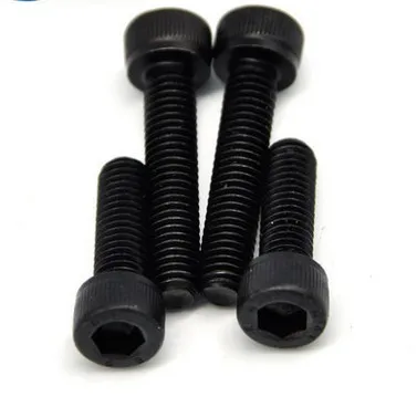 100pcs/lot 12.9 grade M2*3-M2*25 black carbon steel cylinder socket hex bolts  inner hexagon screw hardware fasteners37