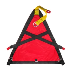 18KN Rock Climbing Rescue Belt Triangle Evacuation Harness Evacuate Patients Red for Outdoor Cave Equipment Climbing Accessories