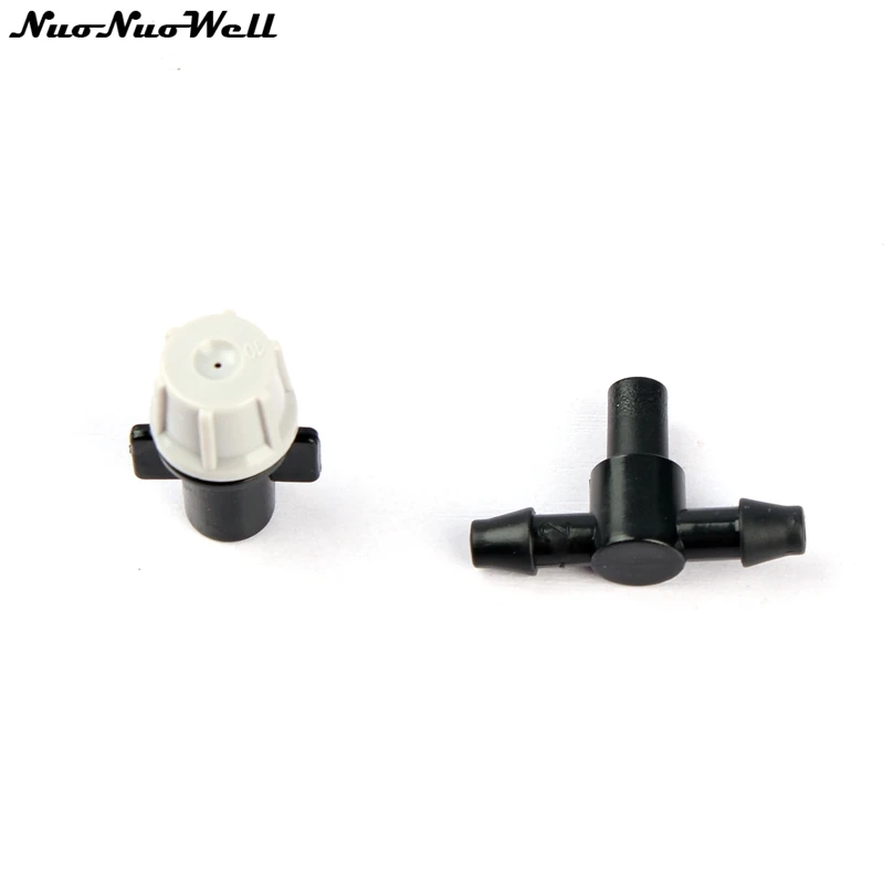 

20 PCS-pack Greenhouse Flower Plant Garden Misting Atomizing Sprinkler Nozzles Tee 4/7mm Hose Connetor