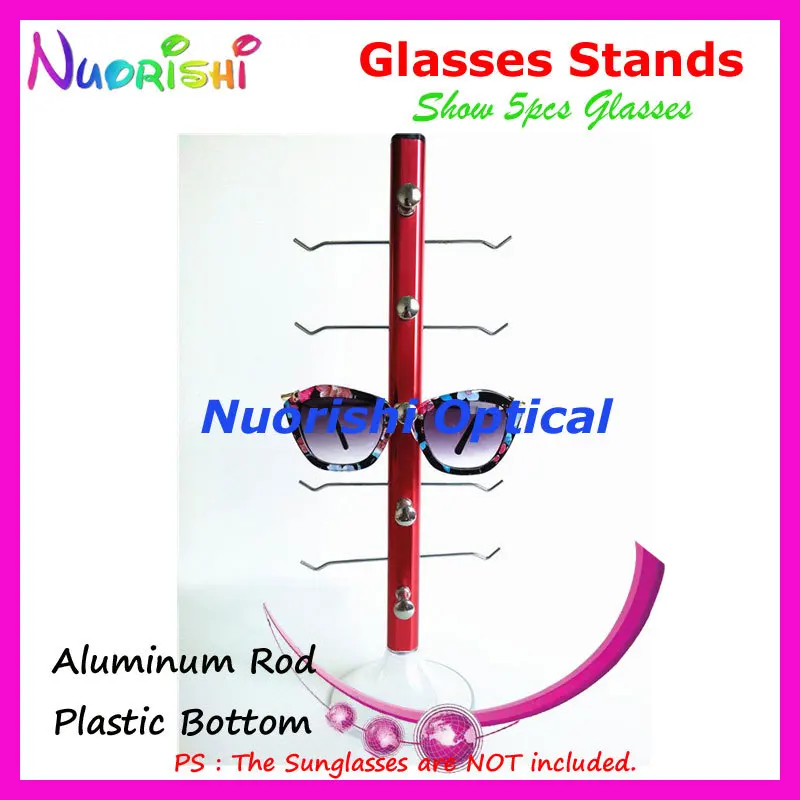 

Color Aluminum Alloy Eyewear Glasses Sunglass Store On Counter Display Shelf Rack Stand Show 5pcs eyeglass CK420-5 Free Shipping