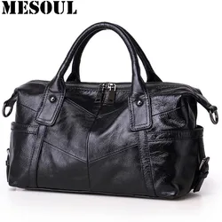 Brand handbags Female Casual Tote Bag High Quality Gray Genuine Leather Shoulder Bags 2017 Women Designer Handbag Crossbody Bags