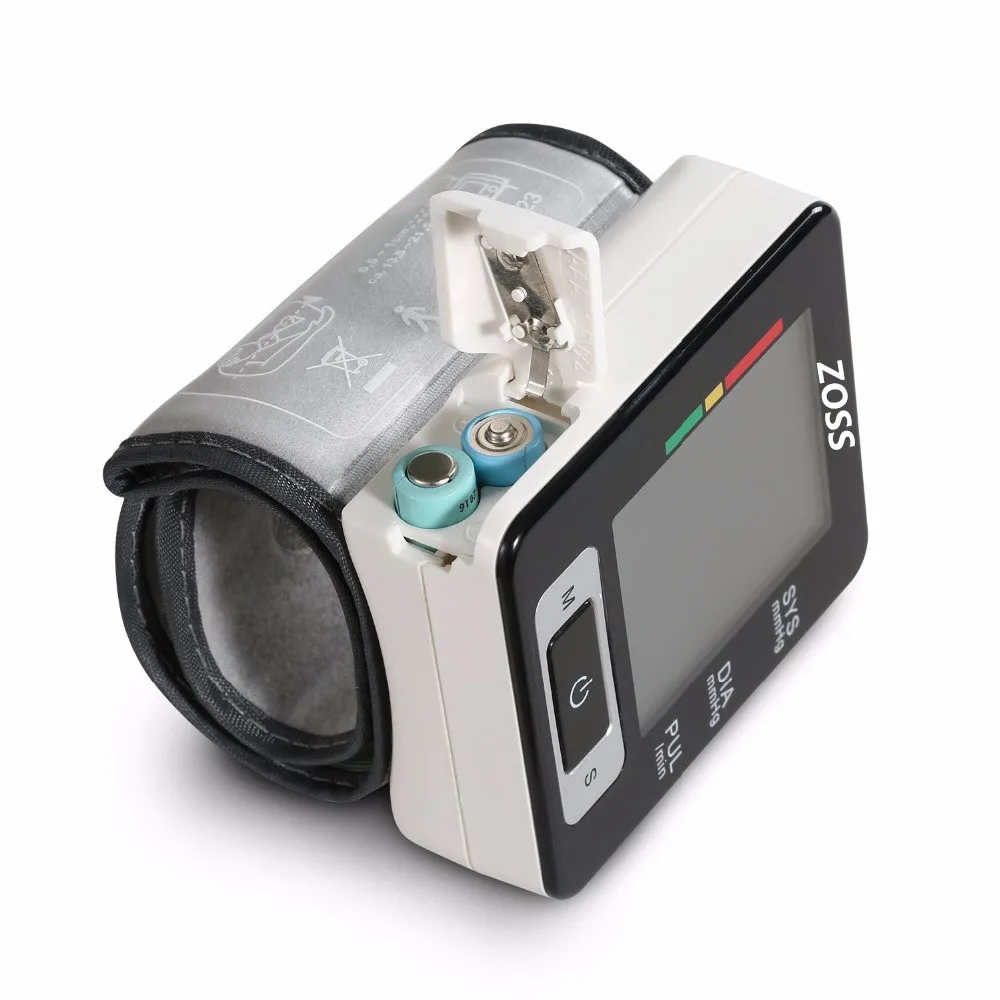 ZOSS English or Russian Voice Cuff Wrist Sphygmomanometer Blood Presure Meter Monitor Heart Rate Pulse Portable Tonometer BP