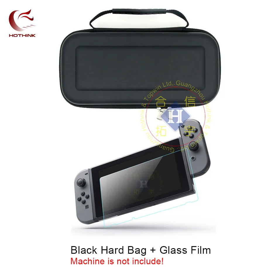 HOTHINK Жесткий Чехол для Переноски Чехол с 10 Держатель игровой карты + закаленное Стекло Экран Protecto для Nintendo Switch NS nintend
