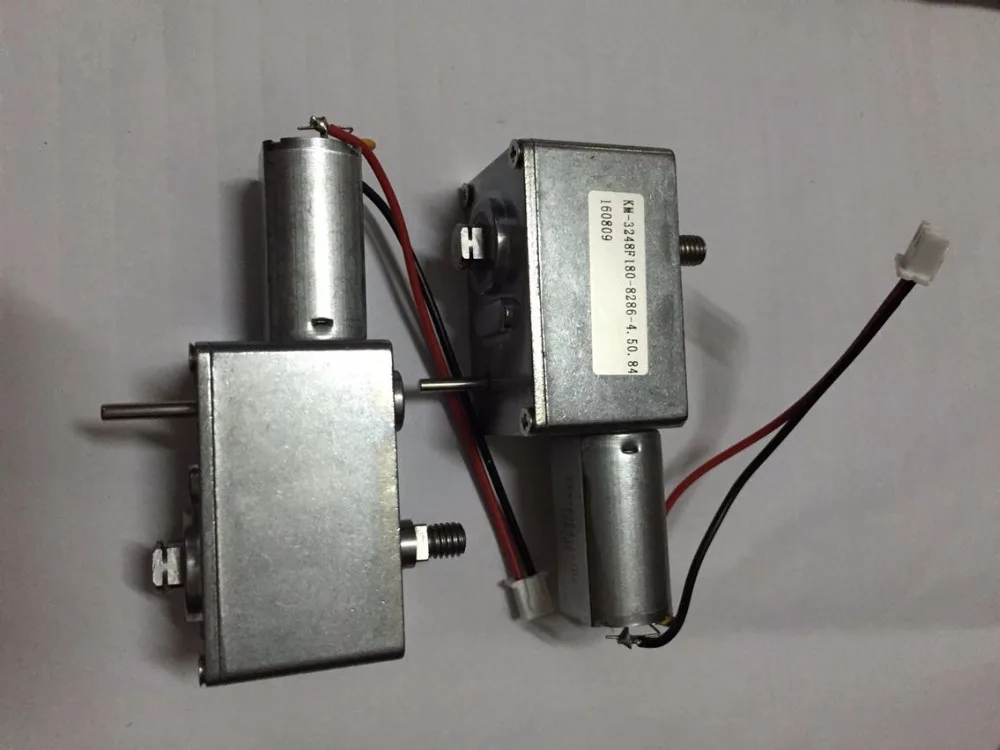 3 piece KM-3248F Double Output Shaft Geared Motor DC Motor with Plug Wire Original Box New