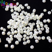 2/3/4MM 45g/Lot Glass Seed Beads White Lustered Round Spacer DIY Bracelet Choker Necklace Jewelry Making
