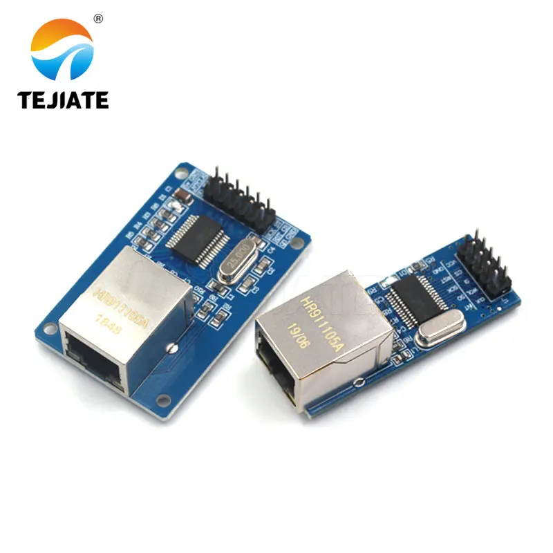 ENC28J60 / ENC28J60 (mini version) LAN Ethernet Network Board Module 25MHZ Crystal AVR 51 LPC STM32 3.3V