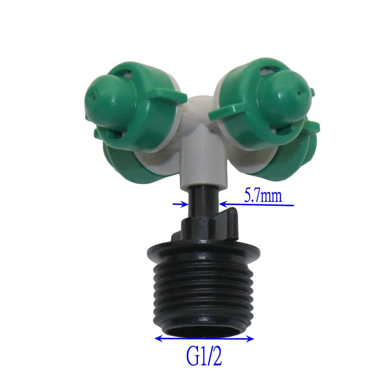 Rozpylanie dysza opryskiwacz wody nawilżacz dysza G1/2 złącze połączenia zraszacz ogrodowy akcesoria do nawadniania 2 sztuk