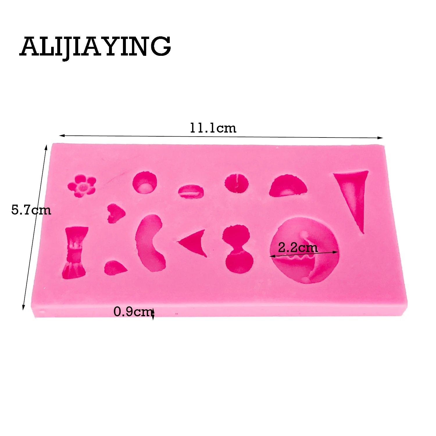 M1393 DIY Bow animal mouth nose ear eyes silicone mold cake dessert Decorating Gumpaste fondant Polymer Clay craft Resin mould