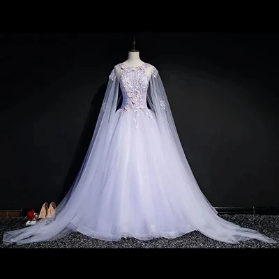 

luxury light lavender veil ball gown court medieval dress Renaissance Gown queen cosplay Victorian/Marie Antoinette/ Belle Ball