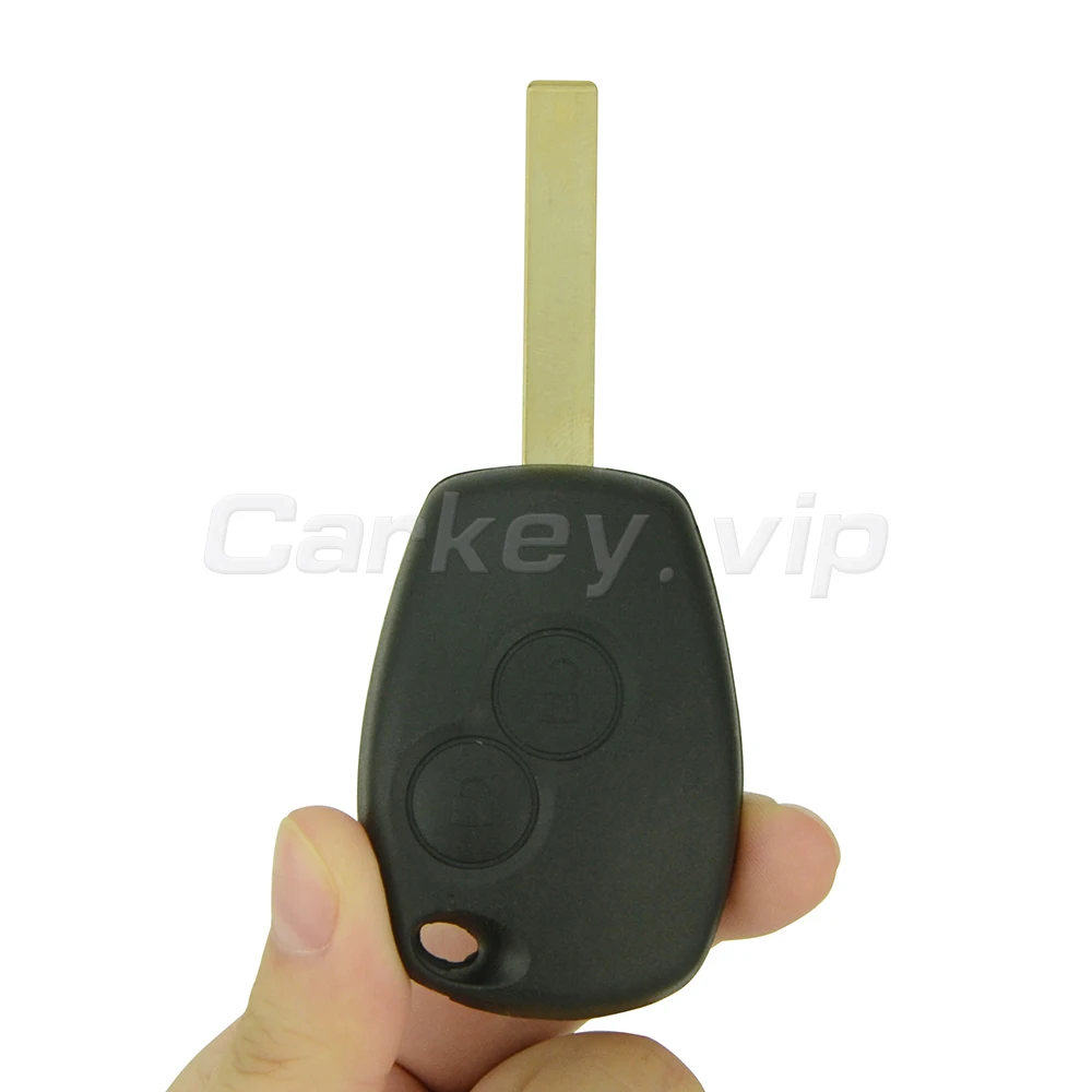 Remotekey 2pcs Remote Car Key For Renault Clio Kangoo Master Modus Twingo 433mhz 2 Button ID46 - PCF7947 VA6 Key Blade