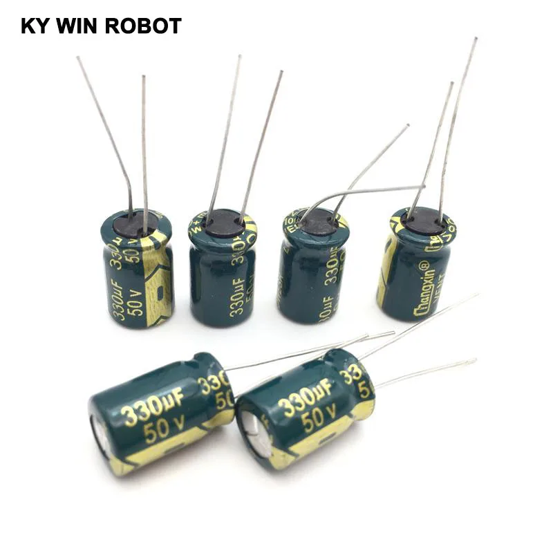 10 stücke aluminium-elektrolytkondensator 330 uf 50 v 10*17mm frekuensi tinggi Radial Elektrolytischen kapasitor