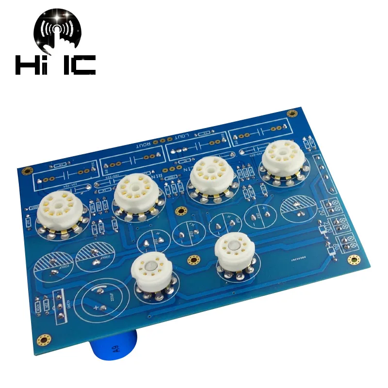 HiFi Tube Amplifiers Audio board Amplificador Pre-Amp Audio Mixer 6Z4*2+ 12AU7*2+12AX7*2 Valve Preamp Bile Buffer