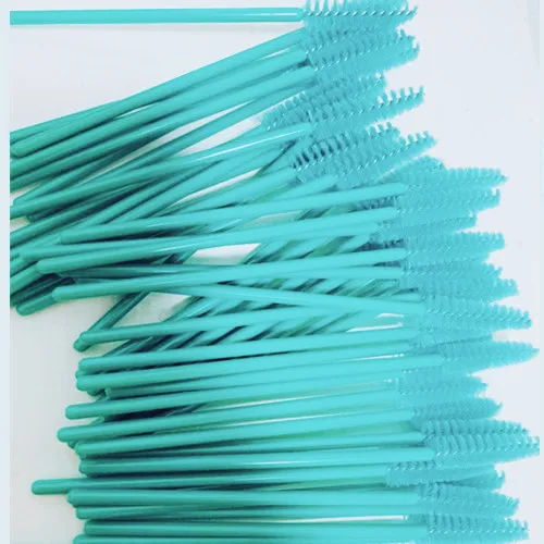 1000Pcs/Pack Disposable Eyelash Brushes Blue Mascara Wands Applicator Wand Brushes Eyelash Comb Brushes Spoolers Makeup Tool Kit