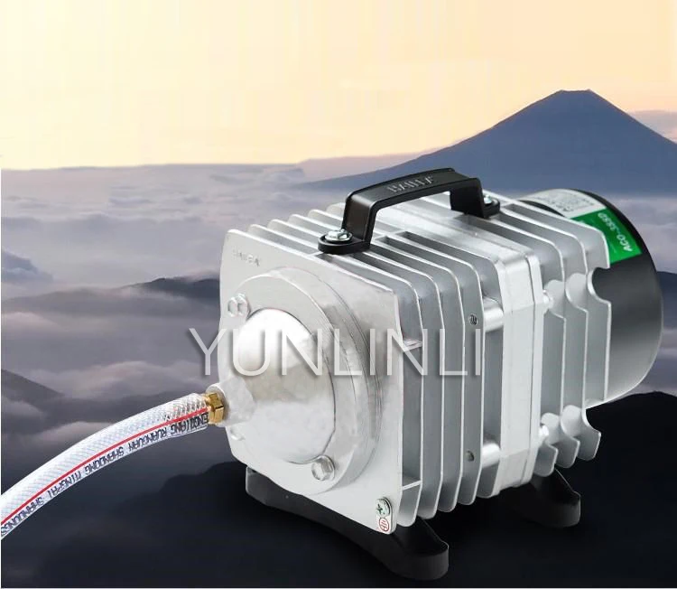 แม่เหล็กไฟฟ้า Air ปั๊ม82L/Min 60วัตต์แรงดันสูง Fish Tank Air Pump เพิ่มออกซิเจนปั๊ม12M หลอด ACO328