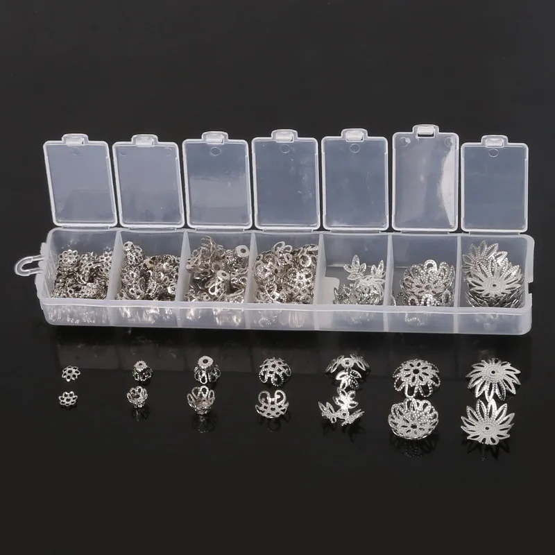 High Quality 300pcs 6~16mm Multi Alloy Flower Metal Beads Caps End Caps Bead for Jewelry Making DIY Tassel Vintage Findings