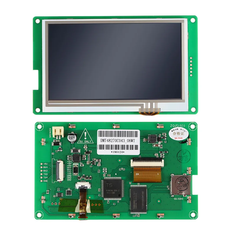 4.3 inch color resistance touch screen Serial port display support text music Win OS T5 dual-core CPU GUI for 3d printer parts