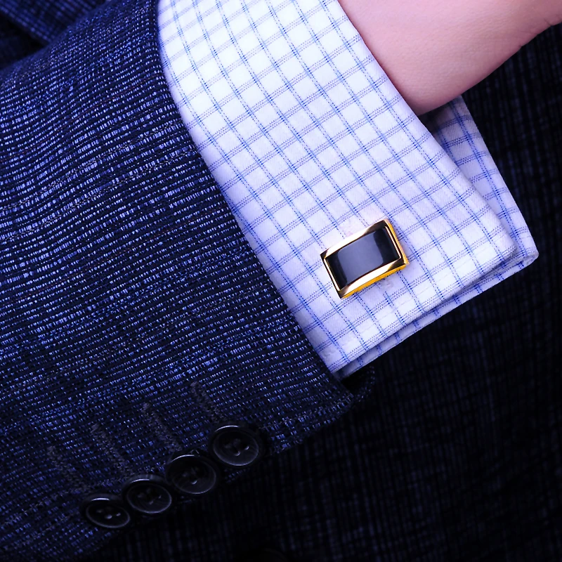 KFLK shirt cufflinks for mens Brand Gold-color Chain Fashion Cuff links Button High Quality Luxury Wedding Groom guests