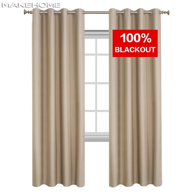 100% Shading Blackout Curtains for Bedroom Thick Touch Feeling Modern Curtains for Living Room Kitchen Treatment Drapes Custom