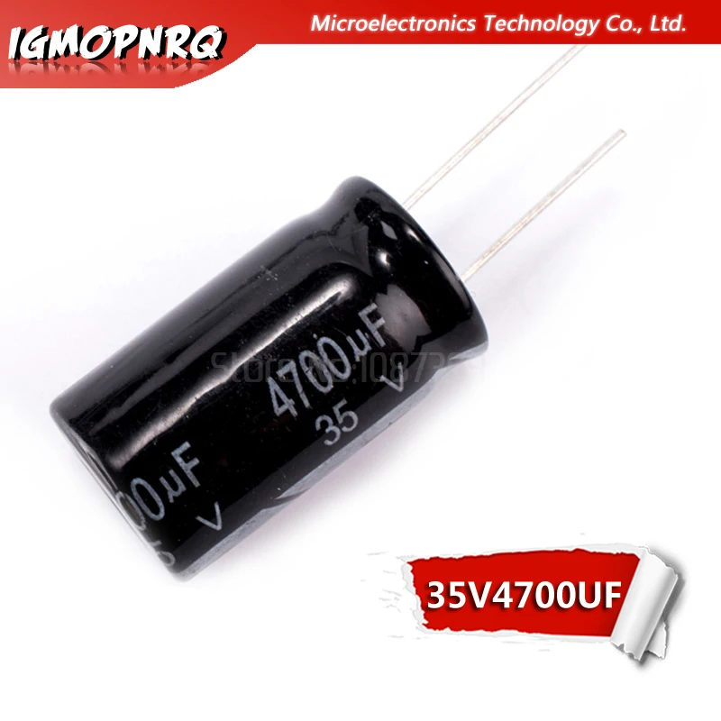 5PCS 35V4700UF 18*30mm 4700UF 35V 18x30mm Aluminum Electrolytic Capacitors DIP