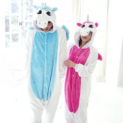 Wholesale Cartoon Animal Unicorn Pony Onesies Onesie Pajamas  Jumpsuit  Hoodies Sleepwear  for Adults for Halloween
