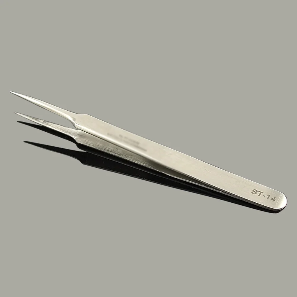 WREOW Precision แหนบสแตนเลส Watchmaker Eyebrow Hyper fine Tweezer Anti Static Pick - up High Precision Repair เครื่องมือ
