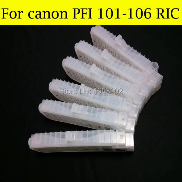 280ML PFI-101 PFI-102 PFI-103 PFI-104 PFI-105 PFI-106 PFI-107 Empty Refillable Ink Cartridge No Chip For Canon IPF 600 700 610