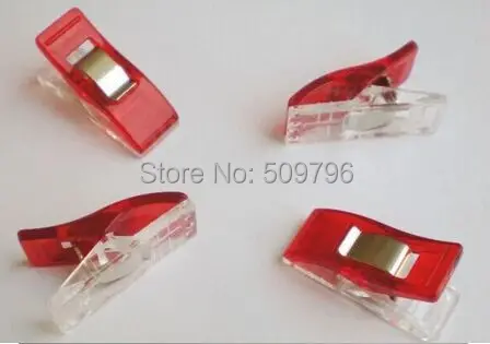 

10000pcs Red PVC Plastic Clips For Patchwork Sewing DIY Crafts, Quilt Quilting Clip Clover Wonder Clip 2.7*1CM