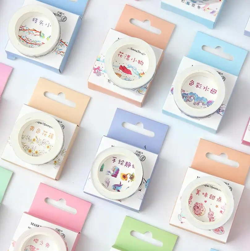 New Original Masking Washi Tape Hand-painted Fresh DIY Decoration Seamless Adhesive Tape Stickers