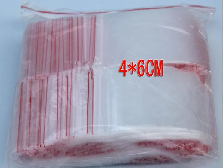 1000pcs 4x6cm pe transparent travel gift packaging bags plastic bag for necklace/jewelry diy custom ziplock clear self seal bags - view 2
