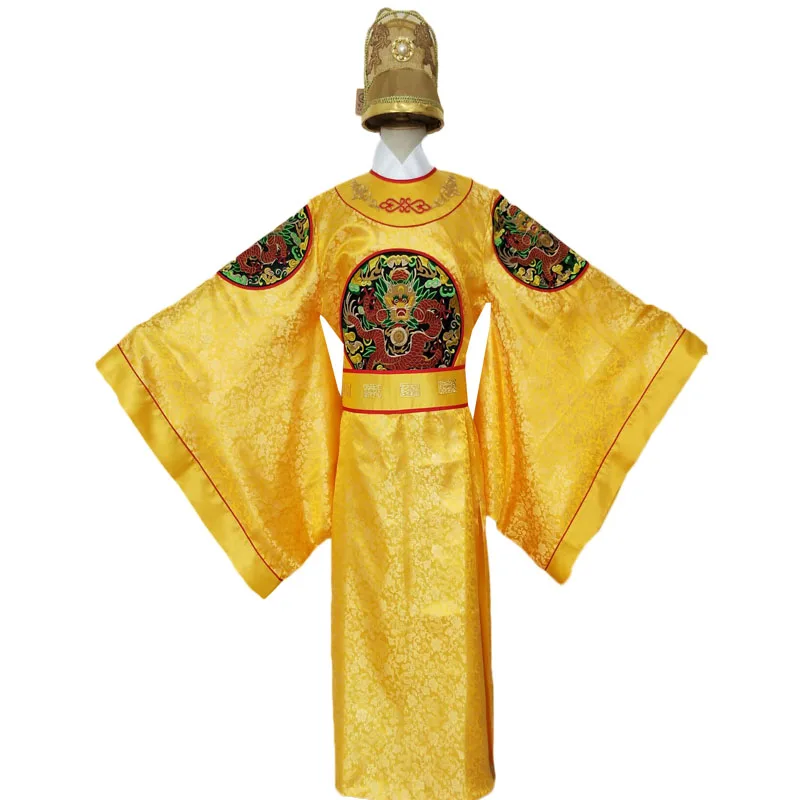 

Ancient Chinese Emperor Dragon Robe Costume Stage Performance Hanfu Yue Opera Costume Emperor Childe Costume Hanfu