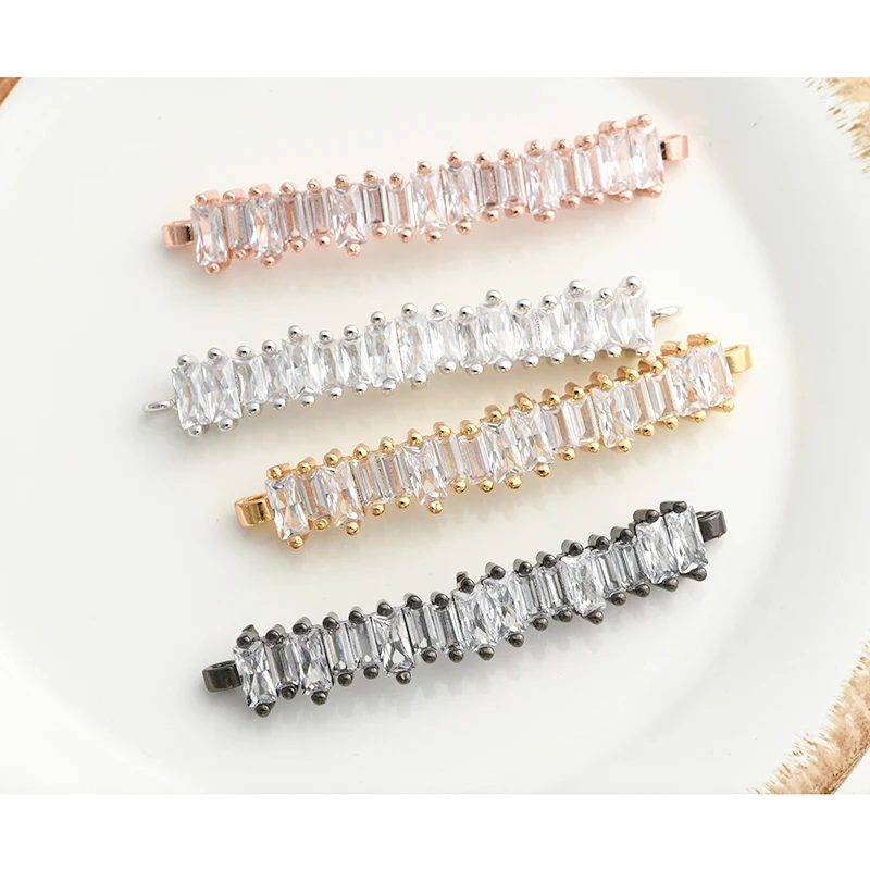 Cubic Zirconia Crystal Connectors Accessories for Bracelets Necklace Earrings Jewelry Making DIY Handmade Woman Jewelry Findings