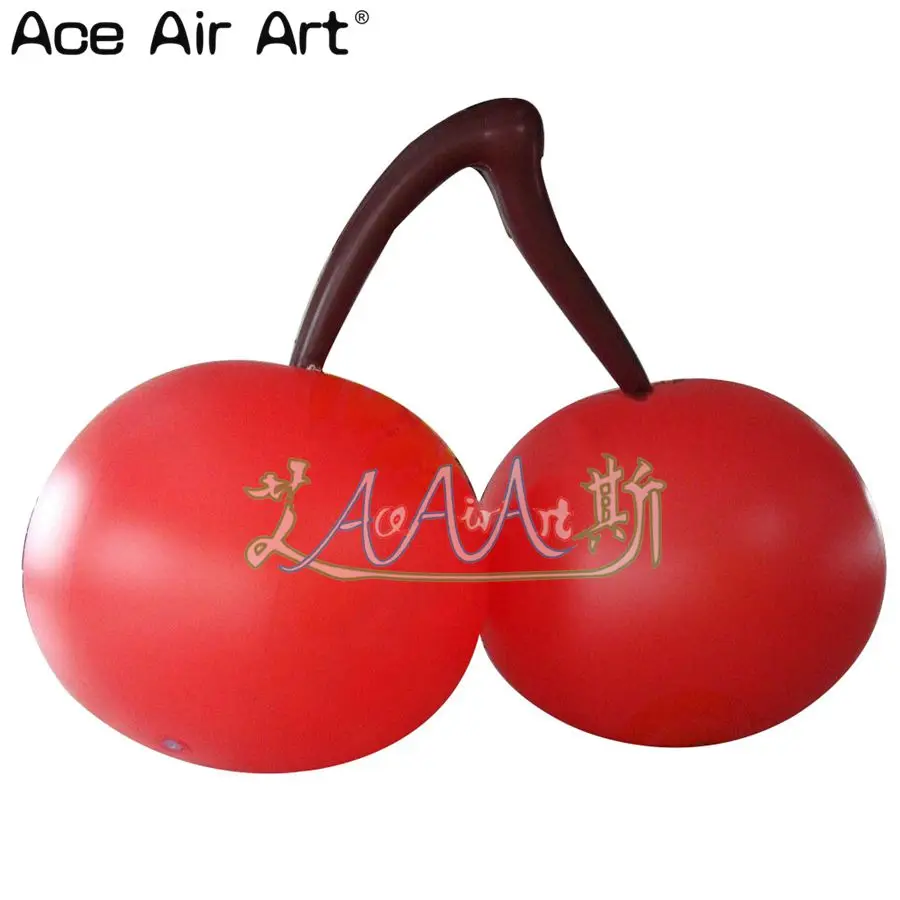 Attractive Giant Inflatable Fruit Replica Model Red Cherry for Farm Produce Promotion