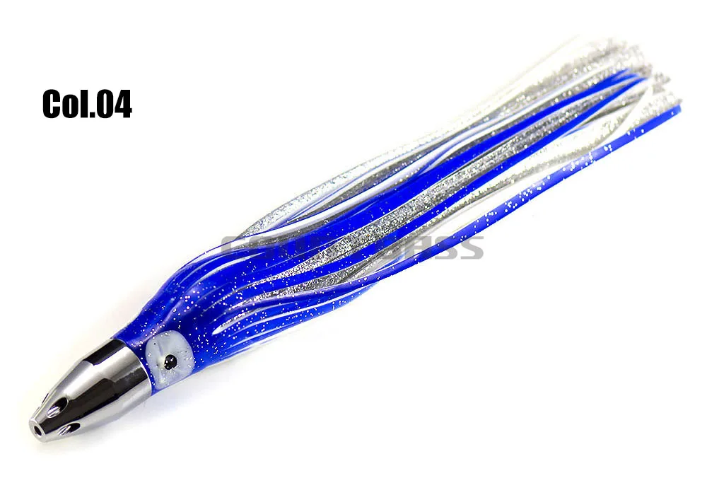 COUNTBASS 1pc Spiel Angeln Trolling Köder 7,8 unzen Bullet Jet Kopf mit Tintenfisch Rock, Thunfisch Wahoo Marline Segelfisch Kinfish Köder – Detail 9