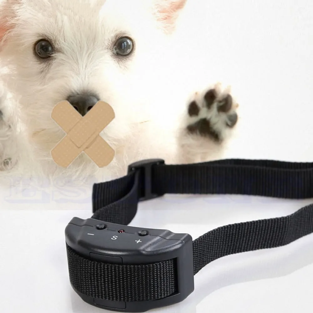 Electric Anti Bark Collar Small Pet Dog No Barking Tone Shock Training for Indoor Outdoor Little Dogs Teaching Tool