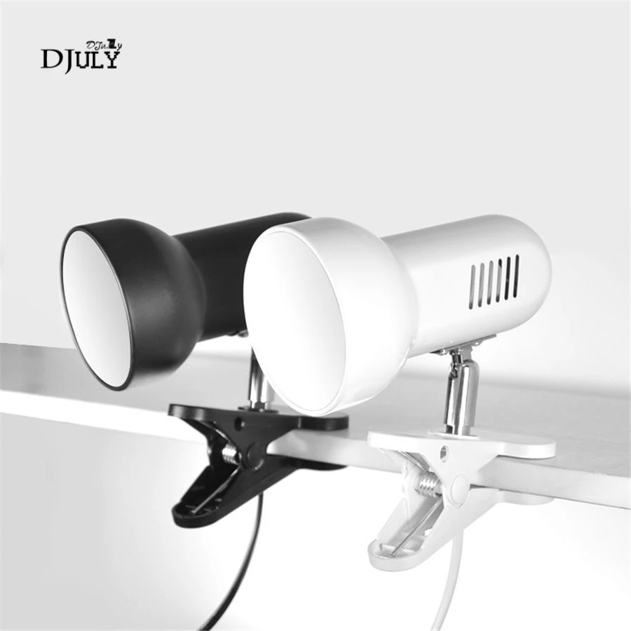 

nordic modern Clip base rotary support e27 led desk lamp for study office University dorm room table light creative bedroom lamp