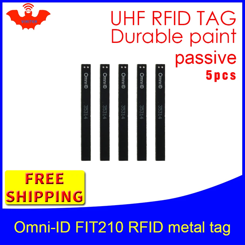 UHF RFID metal tag omni-ID fit210 915mhz 868mhz Alien Higgs3 EPC 5pcs free shipping durable paint smart card passive RFID tags