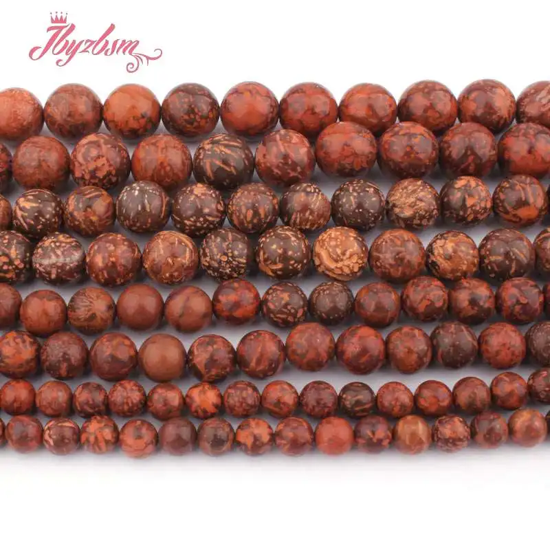 

6,8,10mm Round Gold Brown Jaspers Agates Stone Loose Beads for DIY Accessories Charm Necklace Bracelet Jewelry Making 15"