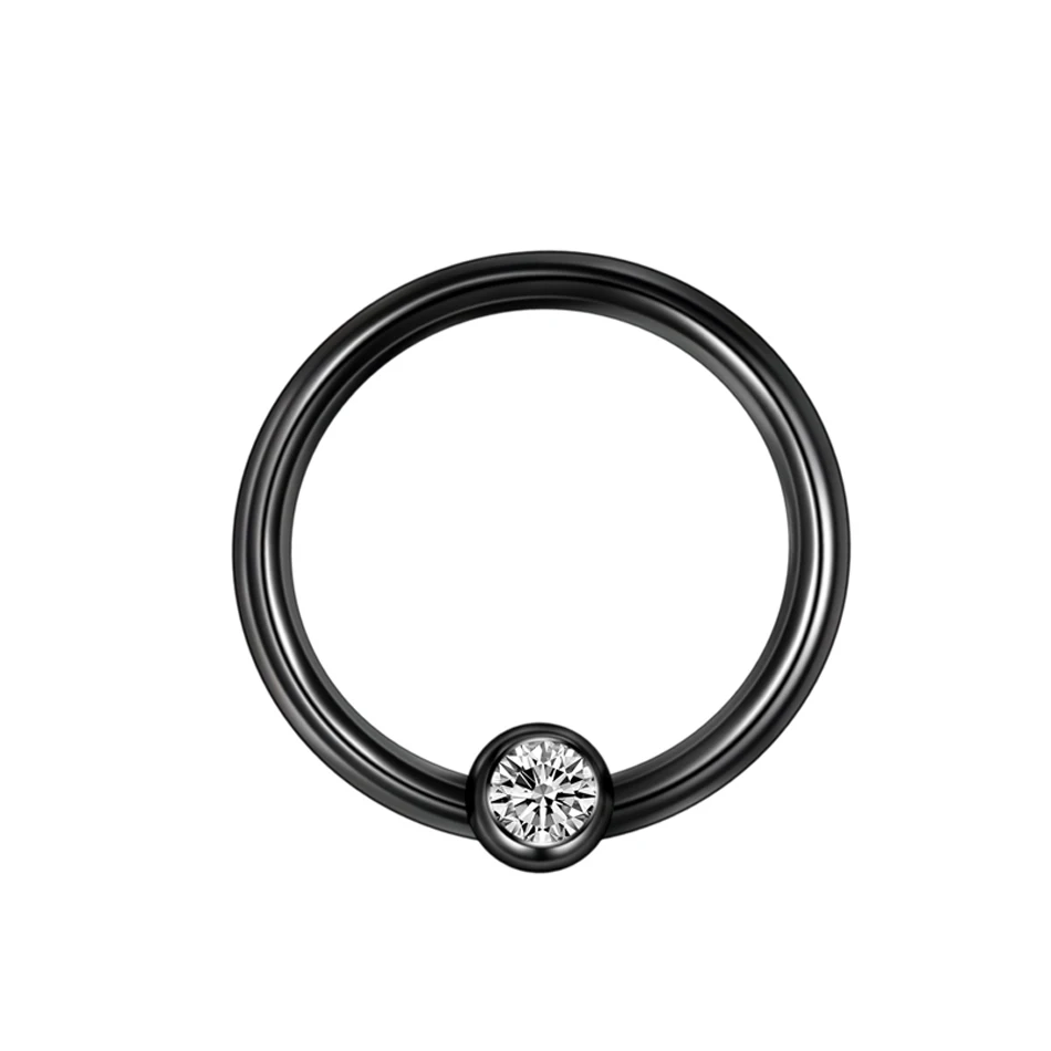 1PC G23 Titanium Captive Bead Ring Neus Septum Ring Oorkraakbeen Helix Piercing Neusgat Hoepel Labret Lip Ringen piercing
