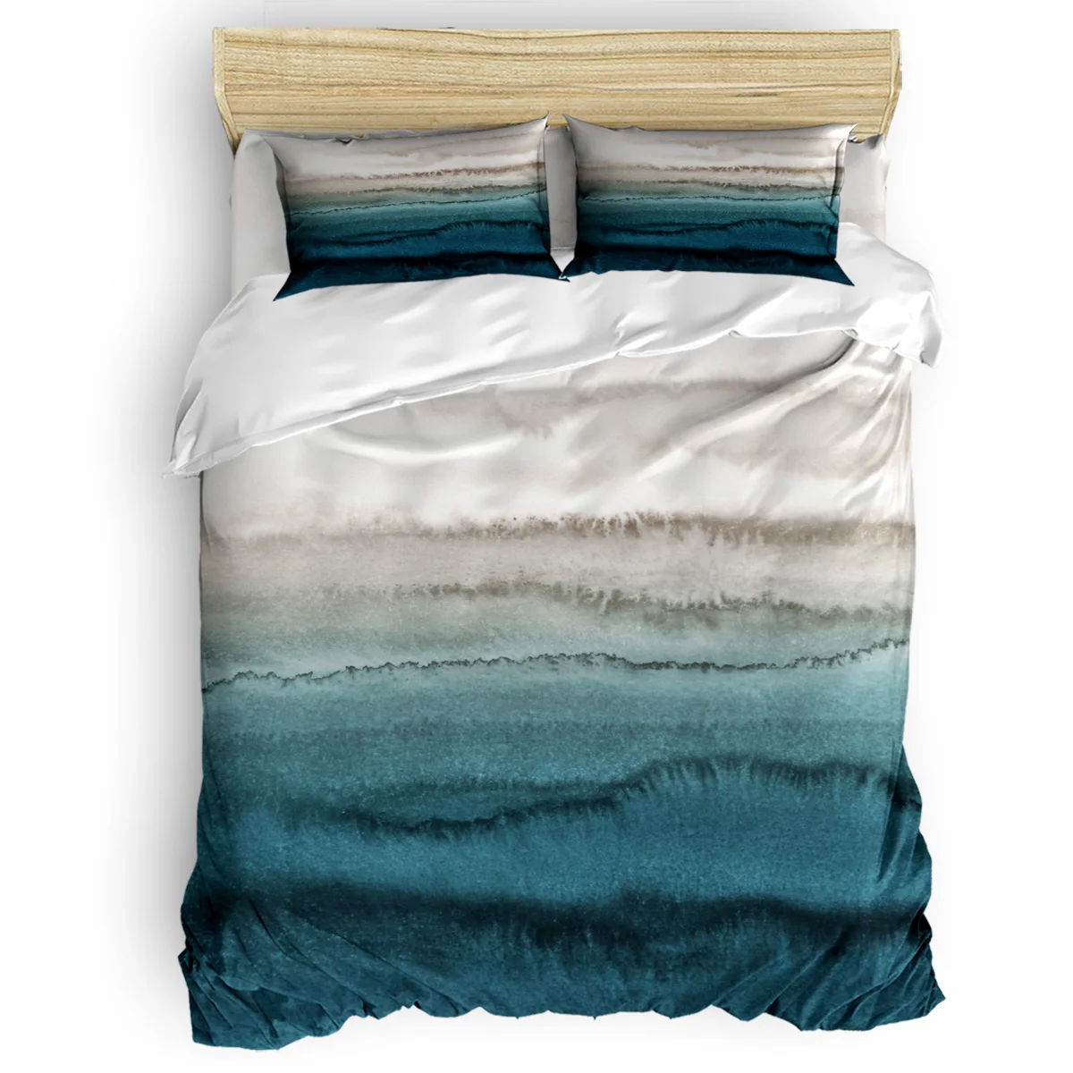 WITHIN THE TIDES CRASHING WAVES TEAL Duvet Cover King Size Queen Size Quilt Cover Set Bedclothes Comforter Single Bedding Sets