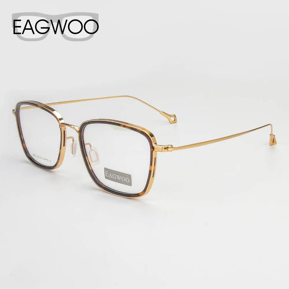 

Pure Titanium Eyeglasses Optical Nerd Vintage Frame Prescription Spectacle Men Square Glasses high Diopter Suitable Thick Rim