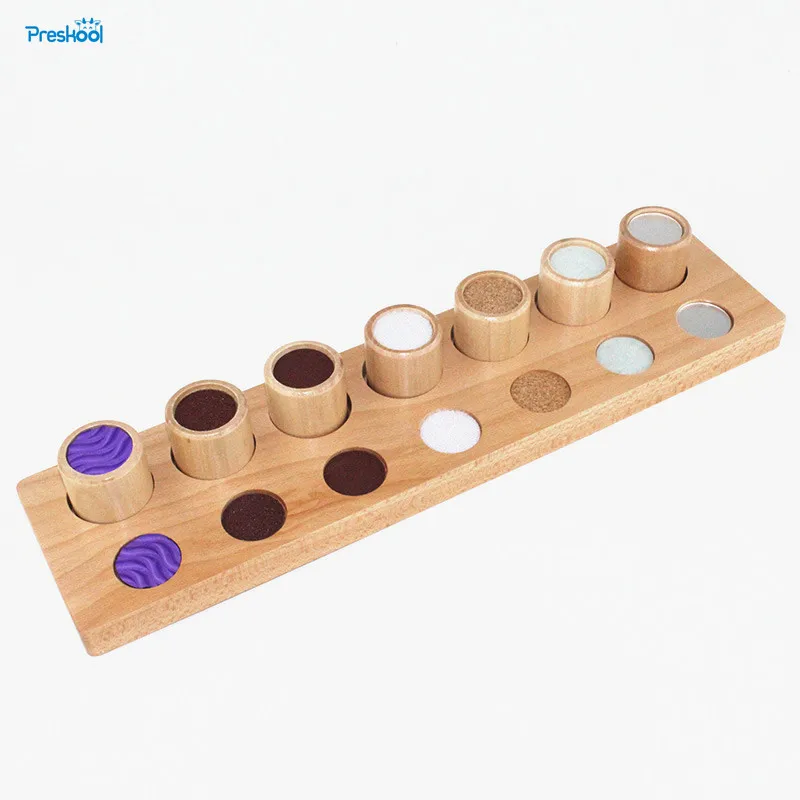 

Baby Toy Montessori Wood Texture Cylinders Touch Rough & Smooth Early Childhood Education Preschool Kids Brinquedos Juguetes