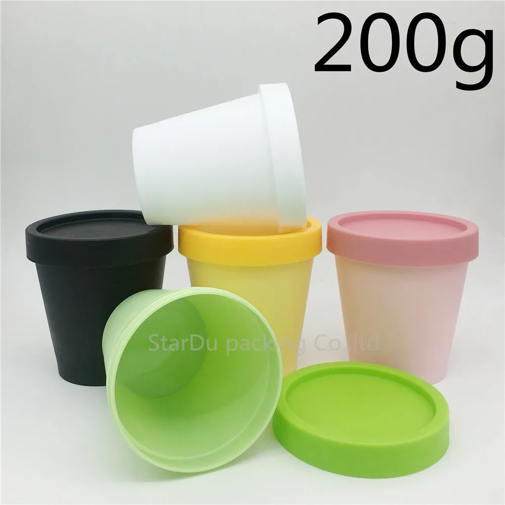 

Free Shipping 300pcs/lot 200g Cylinder Mask PP bottle, 200ml Facial Mask Cream jars,containers Split Charging Jars Supplier