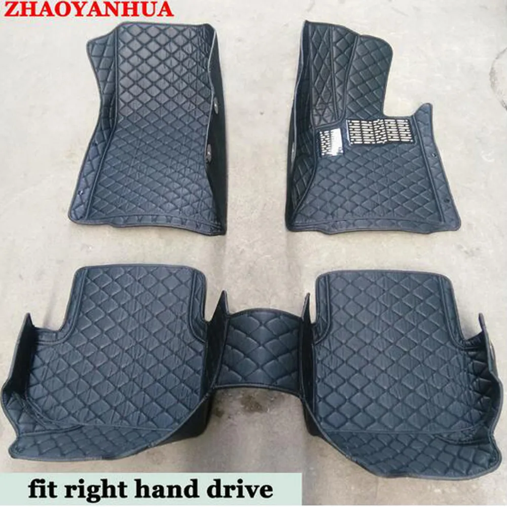 

ZHAOYANHUA Right hand drive car car floor mats specially for Audi Q3 6D high quality foot case car styling carpet rugs heavy dut