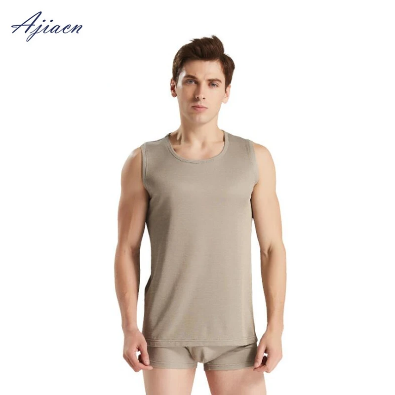 

Genuine men's silver fiber radiation protective underwear anti-electromagnetic radiation vest for four seasons,EMF shielding .