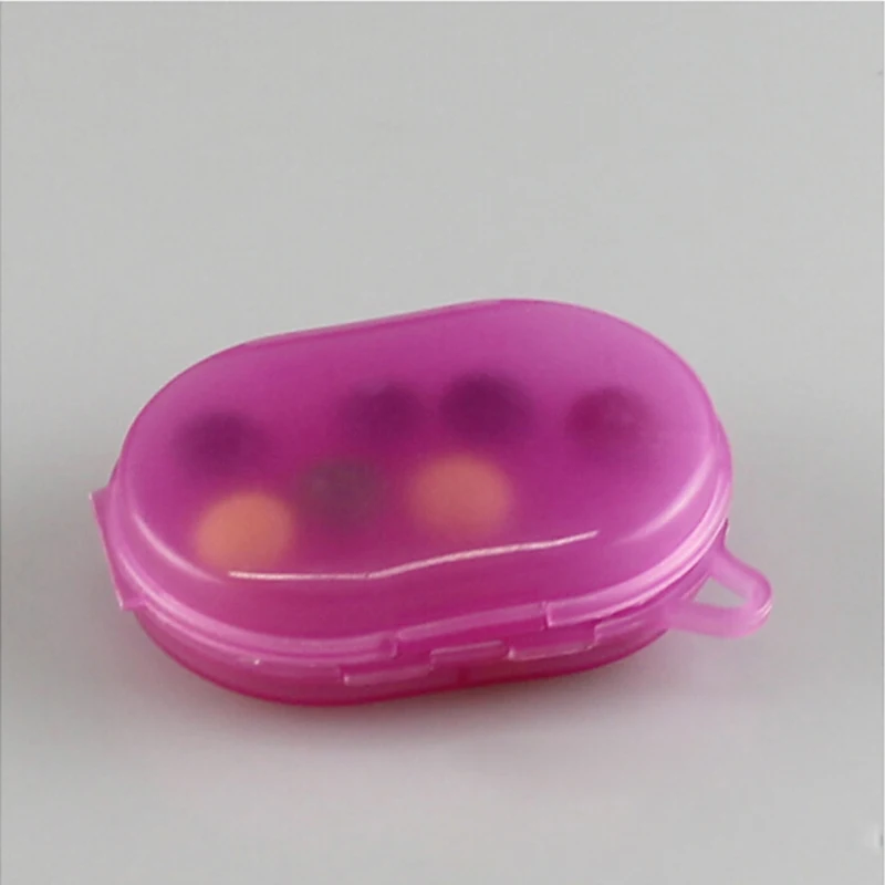 1pcs high quality 5 double box jewelry box small portable box oval shaped pills plastic chip