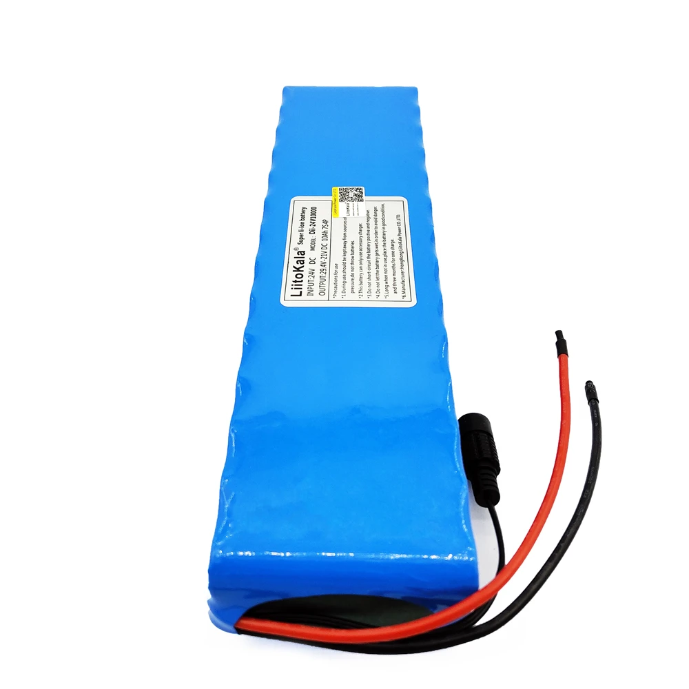 Liitokala DC 24V 10ah 7S4P baterie 15A BMS 250W 29.4 V 10000 mAh akumulator do silnika zestaw krzeseł zasilanie elektryczne + ładowarka 29.4 V 2A