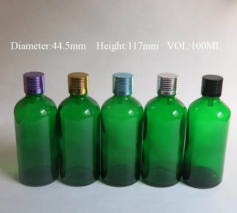 

wholesale 50 Pcs 100 ml glass essential oil bottle ,glass dropper Essential oil bottle , 100ml aromatherapy green glass bottles