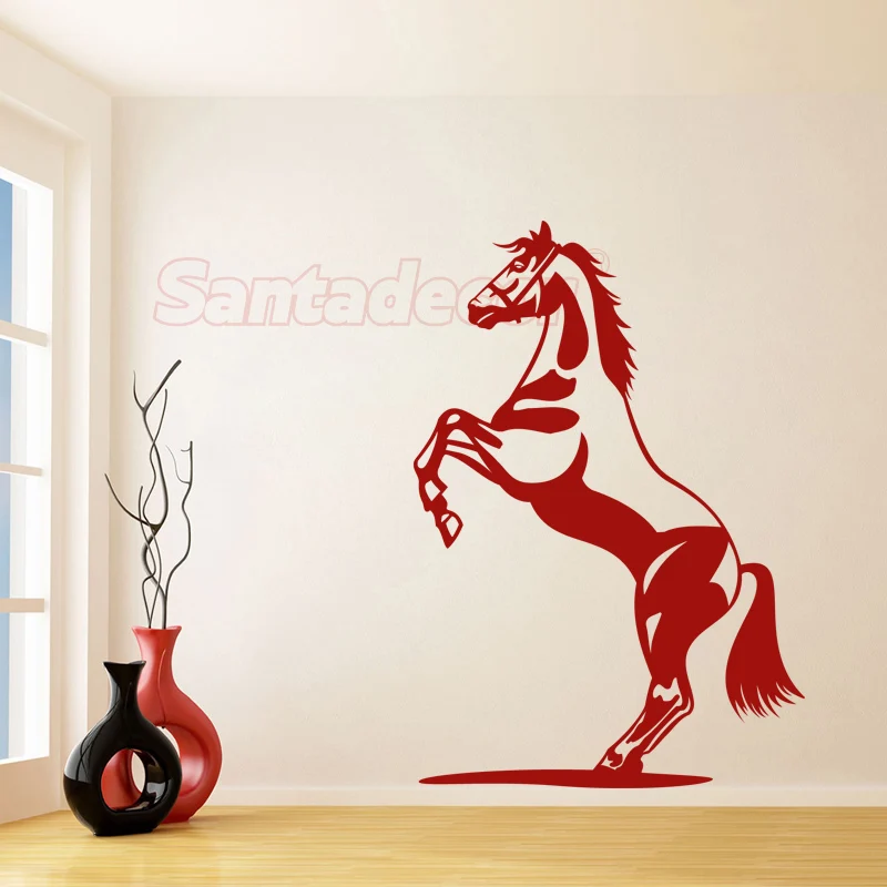 Stickers Muraux Horse Pose Vinyl Wall Decor Mural Decals Animal Wall Art Room Decor Living Room Home Decor Poster Decoration